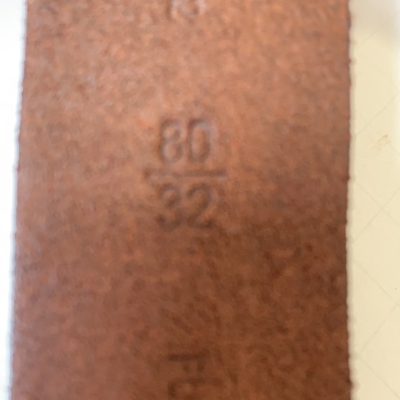 Fossil Brown Leather Gator Belt Size 32 - Picture 5 of 6